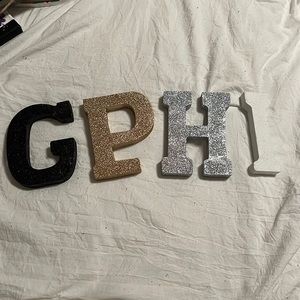 Gamma Phi Beta GPhi Sparkly Letters Wall or Standing Decoration
